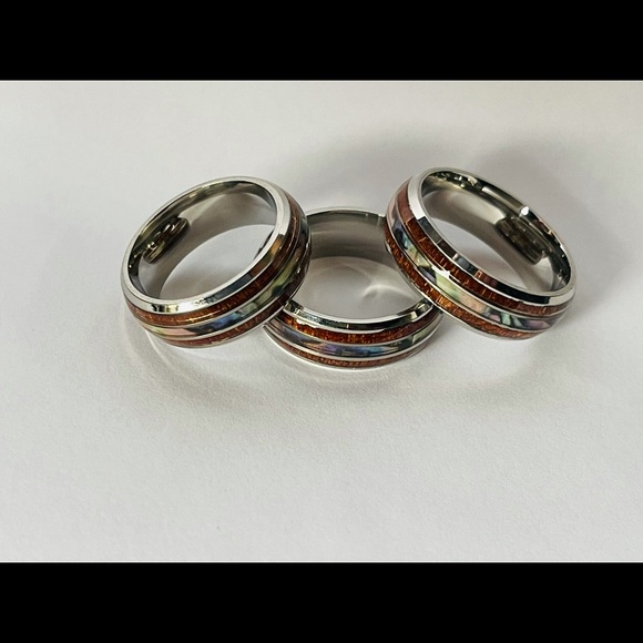 Titanium Engagement rings women’s men’s 8mm - Picture 8 of 10